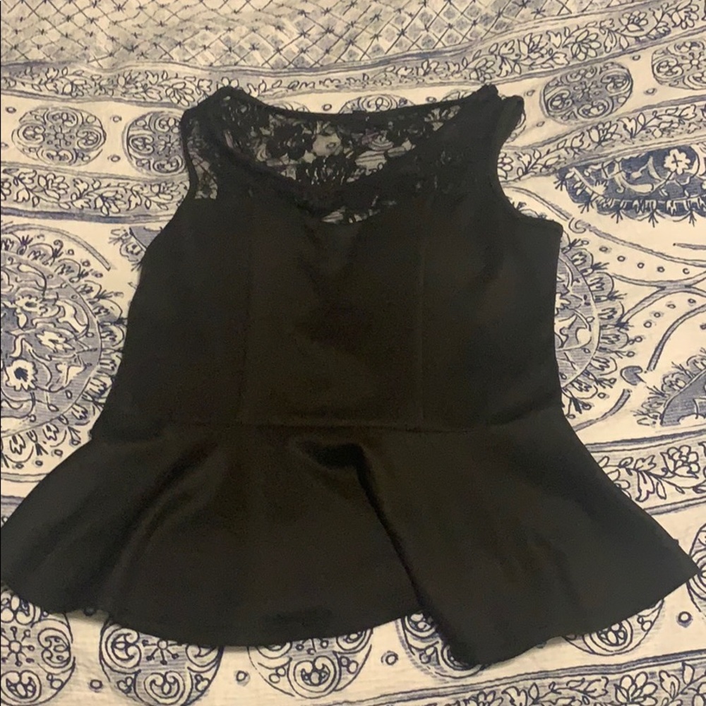 Flared lace top